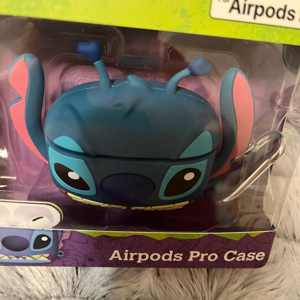 Disney Stitch Blue AirPods Pro Case New Good stocking stuffer